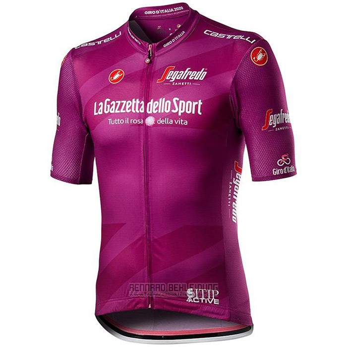 2020 Fahrradbekleidung Giro d'Italia Fuchsie Trikot Kurzarm und Tragerhose